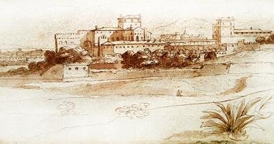 ಸಣ್ಣ ಇಟಾಲಿಯನ್ ಪಟ್ಟಣದ ನೋಟ, c.1630 (ಪೆನ್ & ವಾಶ್) ಟರ್ಕ್ by Claude Lorrain