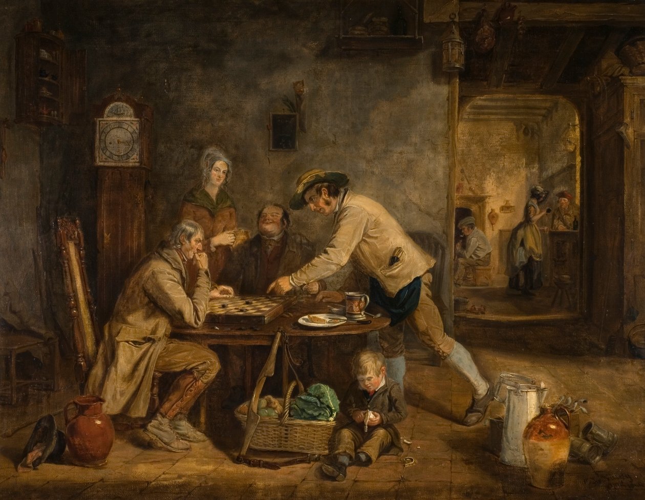 Taslak Oyuncular, 1844 by Claude Lorraine R.W Nursey