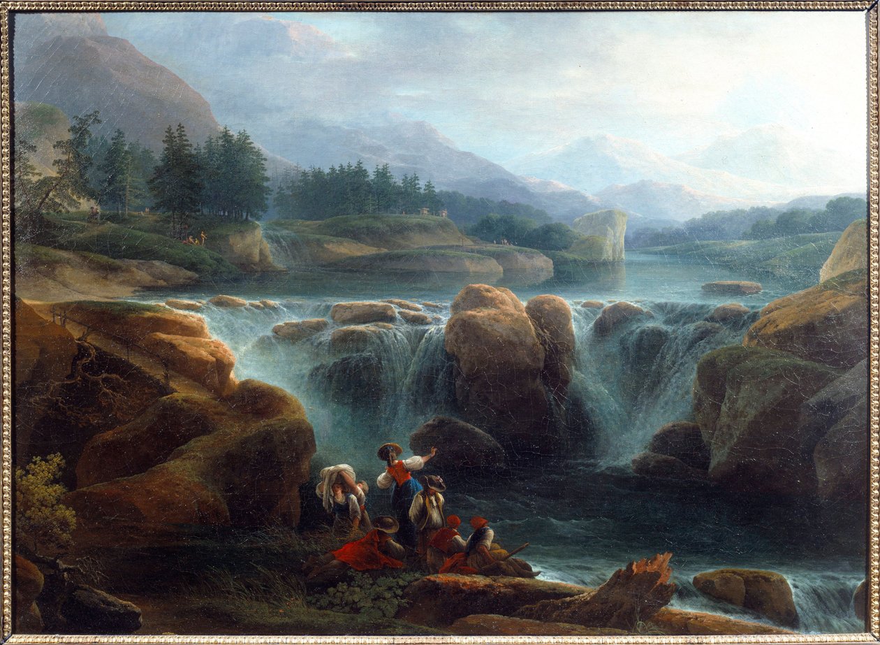 Şelale Tablosu Claude Louis Chatelet (1753-1794) 1793 Sun. 0.92x1.26 m Orleans, Güzel Sanatlar Müzesi by Claude Louis Chatelet