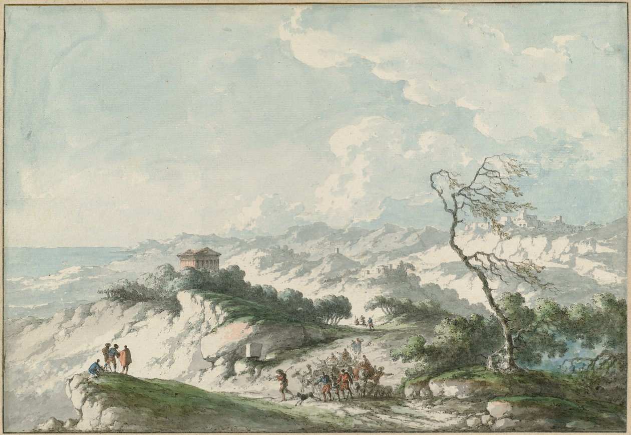 Agrigento Kırsalının İkinci Görünümü by Claude Louis Chatelet