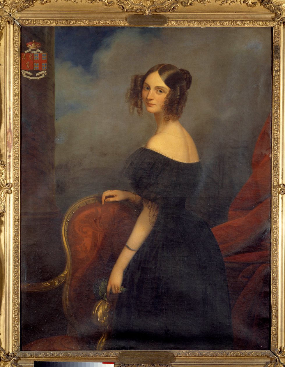 Claude Marie Dubufe (1790-1864) tarafından Anne Louise de Montmorency (1810-1855) doğumlu Talleyrand Perigord Kontesi Valencay Düşesi