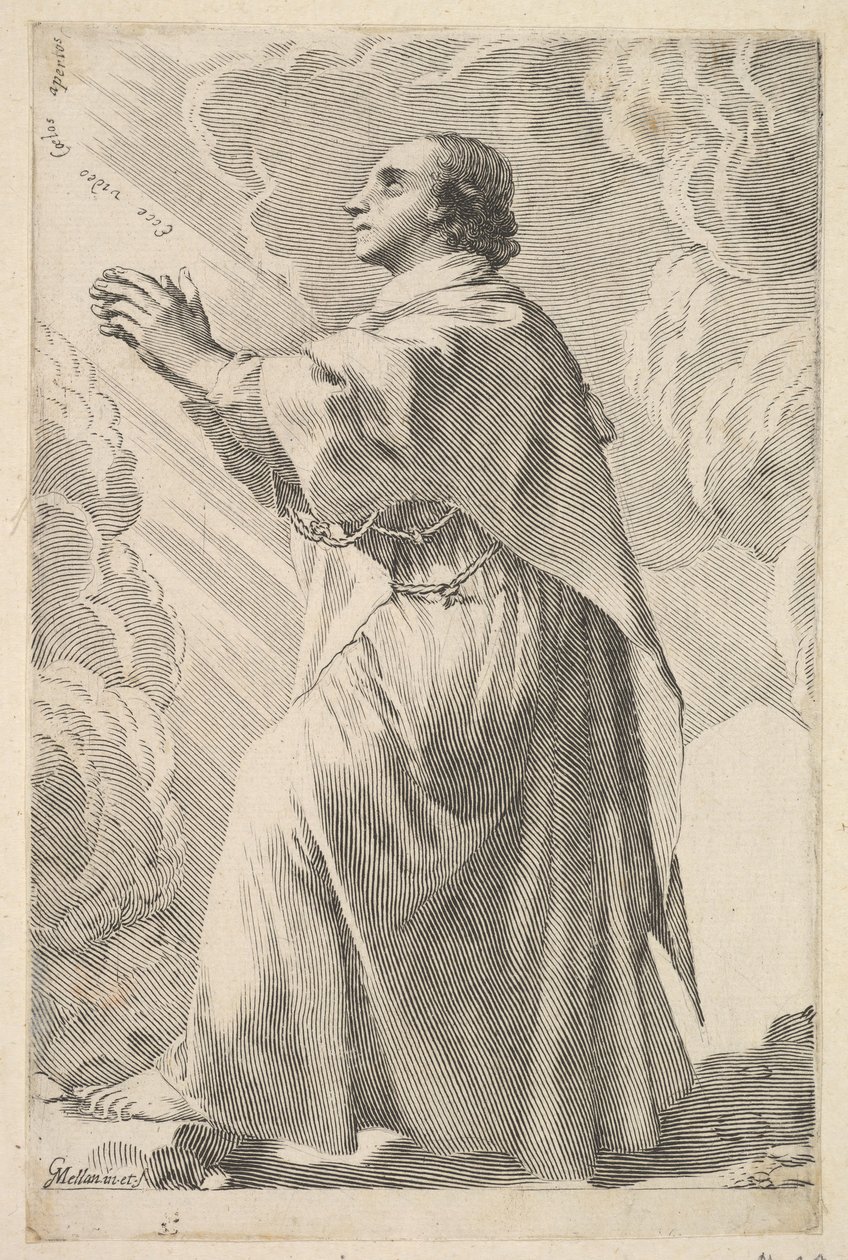 Duada Genç Bir Aziz. by Claude Mellan