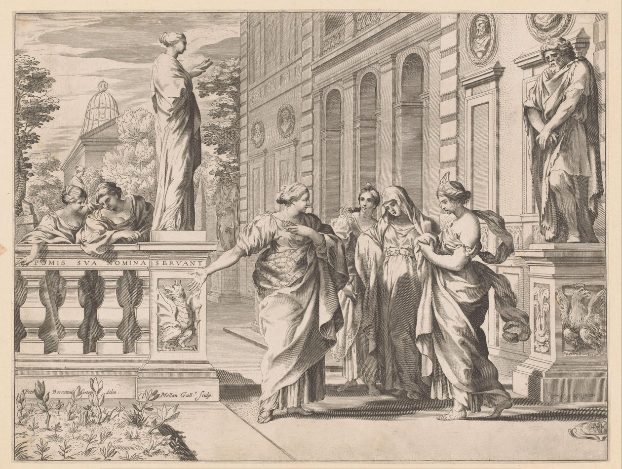 Collegio Romano onuruna alegori by Claude Mellan