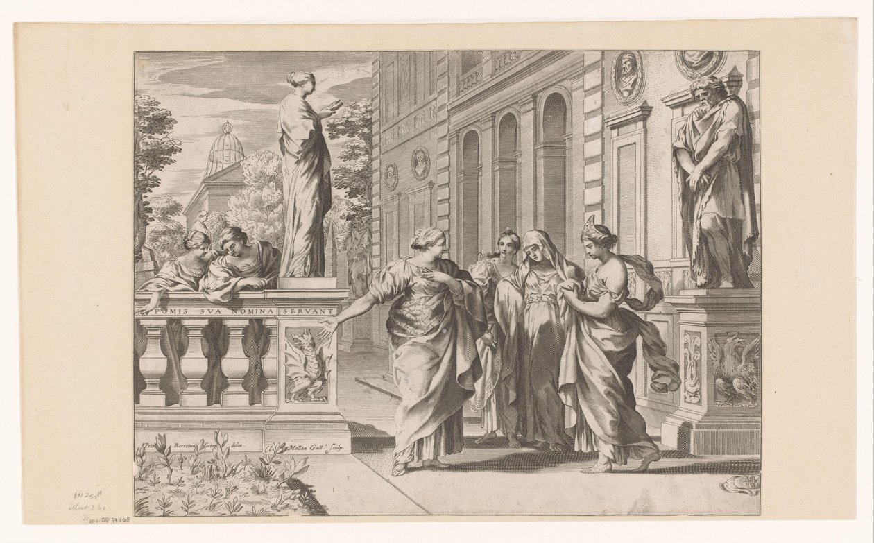 Collegio Romano onuruna alegori by Claude Mellan