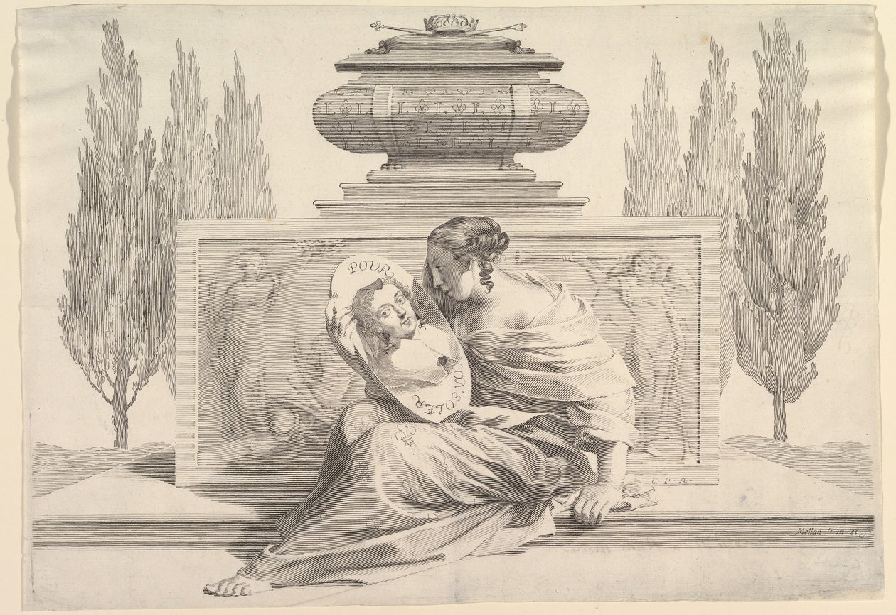 Avusturya Anne Onuruna Alegori, ca. 1643. by Claude Mellan