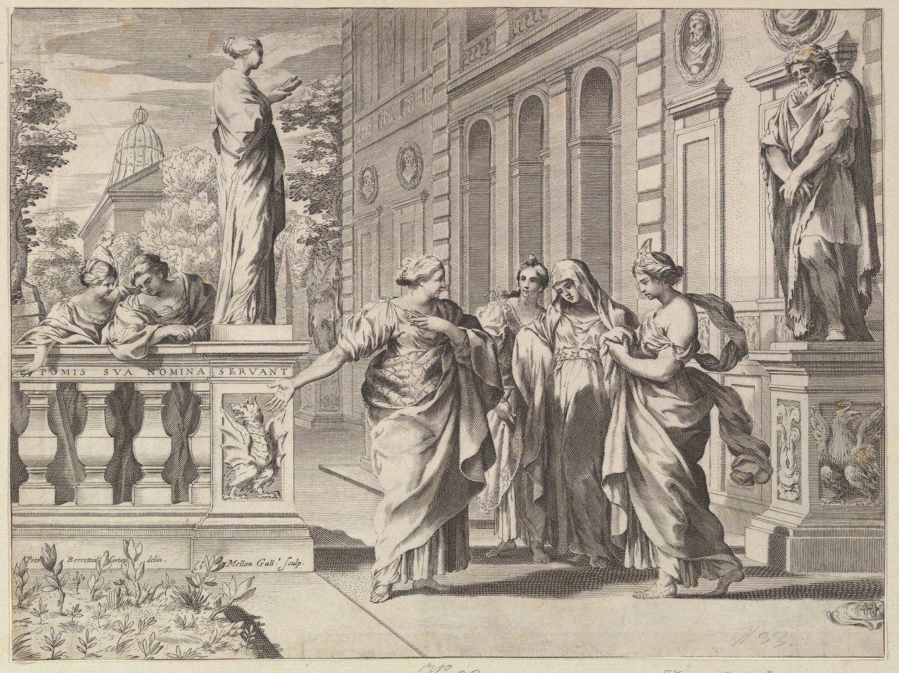 Borghese Ailesi Tarafından Kurulan Roma Koleji Onuruna Alegori, 1615-88. by Claude Mellan