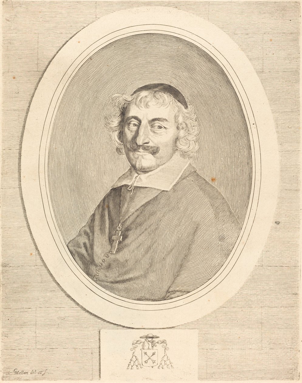 Alphonse III Delbene, Orleans Piskoposu by Claude Mellan