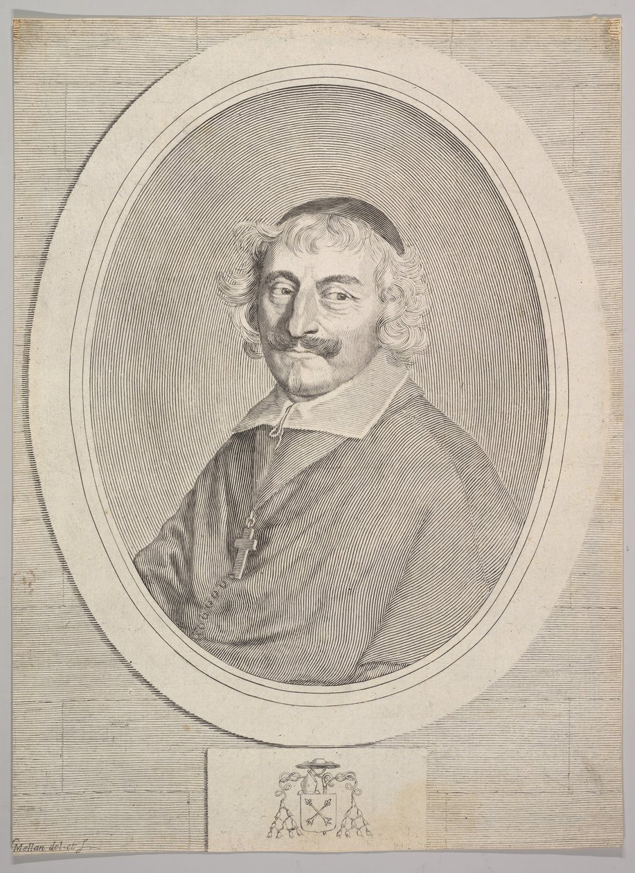 Alphonse III Delbène, Orleans Piskoposu. by Claude Mellan