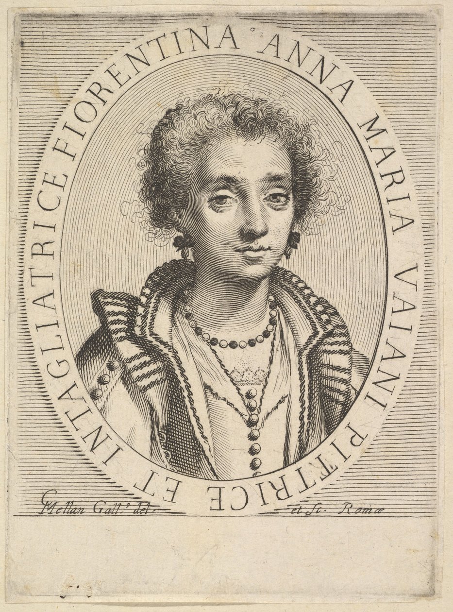 Anna Maria Vaiani, 1624-36. by Claude Mellan