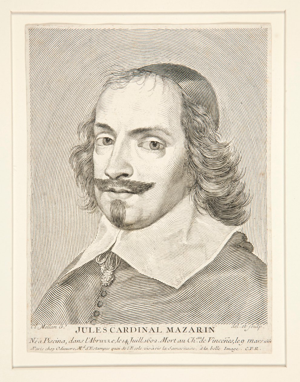 Kardinal Jules Mazarin (1602-1661) by Claude Mellan