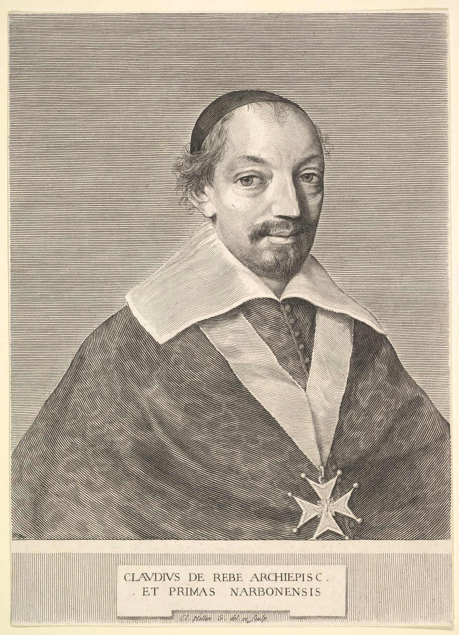 Claude de Rebé, Narbonne Başpiskoposu. by Claude Mellan