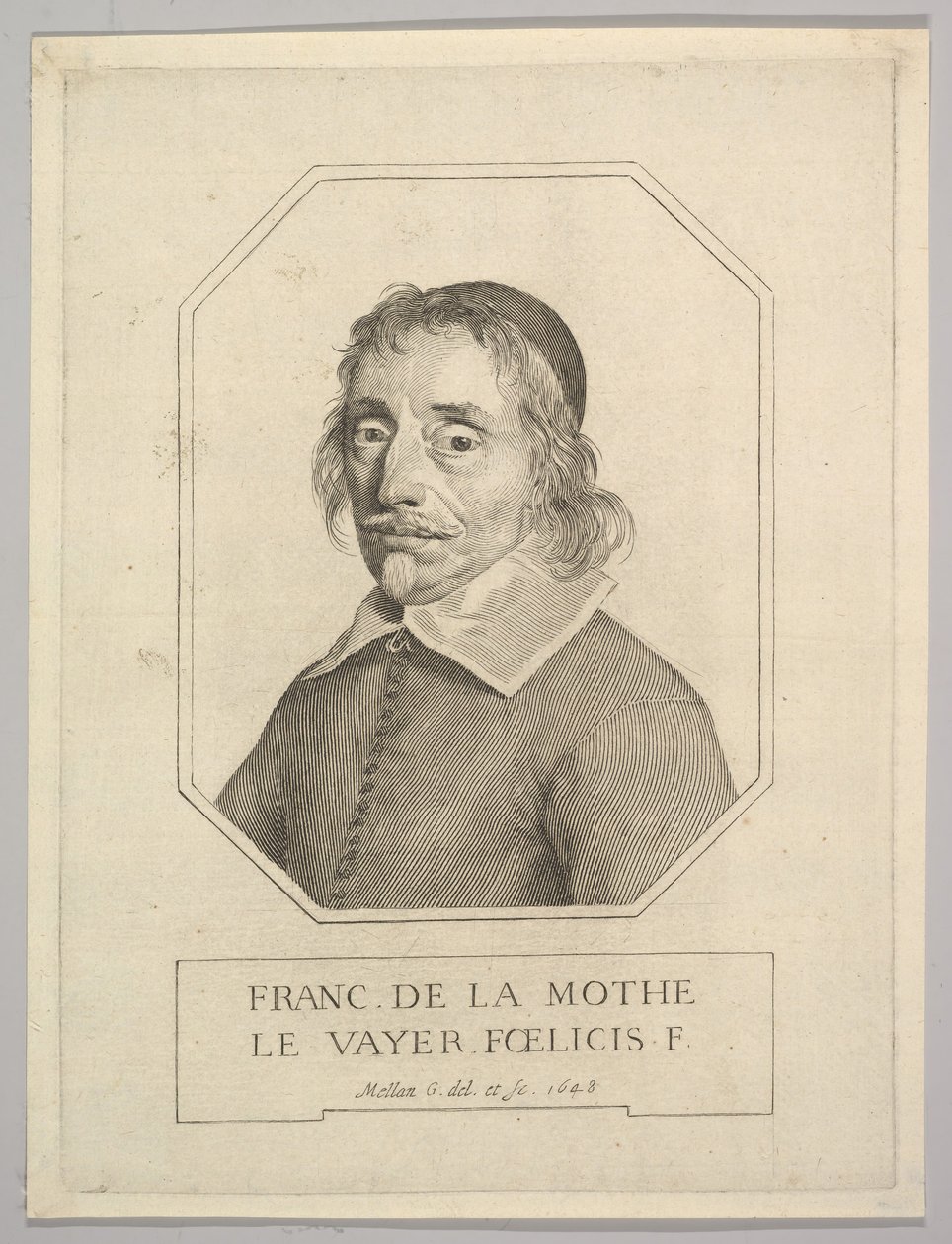 François de La Mothe Le Vayer, 1648. by Claude Mellan
