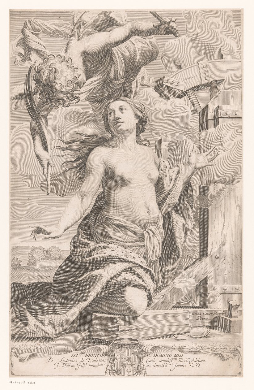 İskenderiye Aziz Catherine by Claude Mellan