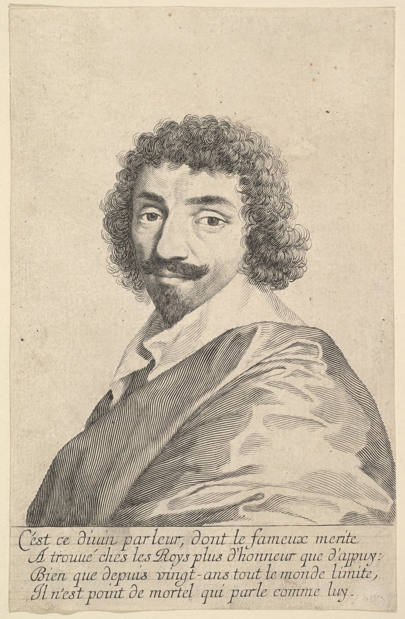 Jean-Louis Guez de Balzac, yak. 1635-37. by Claude Mellan