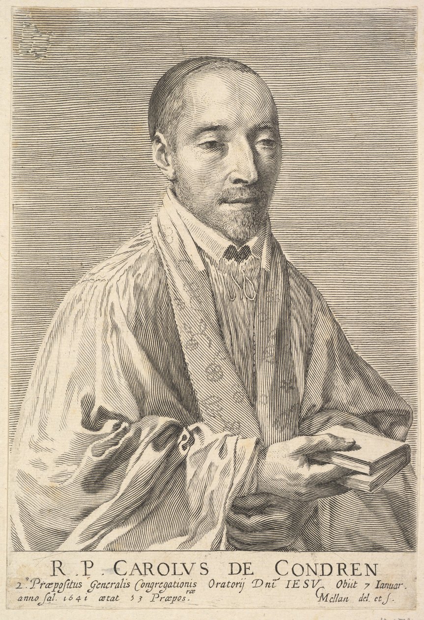 Peder Charles de Condren. by Claude Mellan