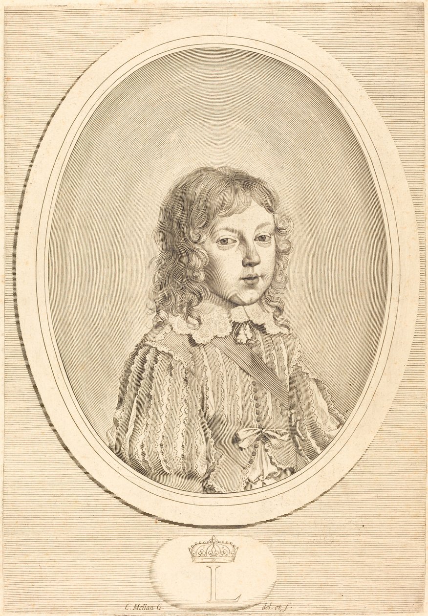 Çocukken Louis XIV by Claude Mellan