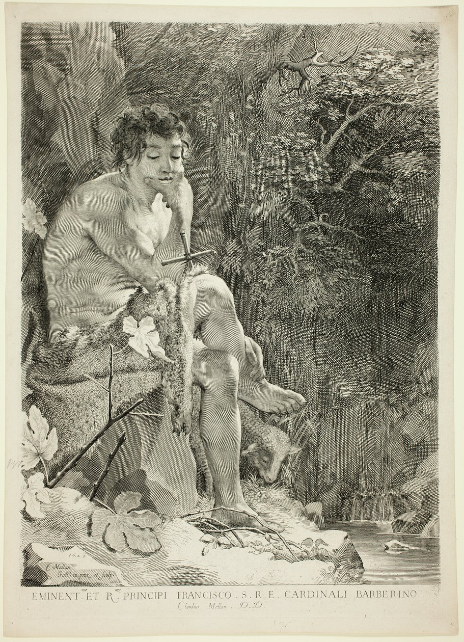 Çölde Vaftizci Yahya by Claude Mellan