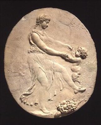 Bacchante ve Bebek Satyr by Claude Michel Clodion