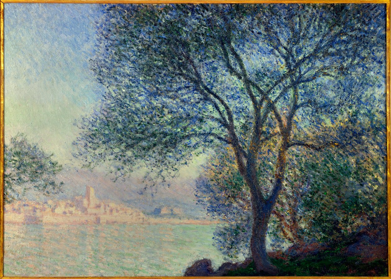 Antibes, Claude Monet'nin (1840-1926) 1888 Salis Tablosunun görünümü. Dim. 0.65 x 0.92 m. Özel koleksiyon by Claude Monet