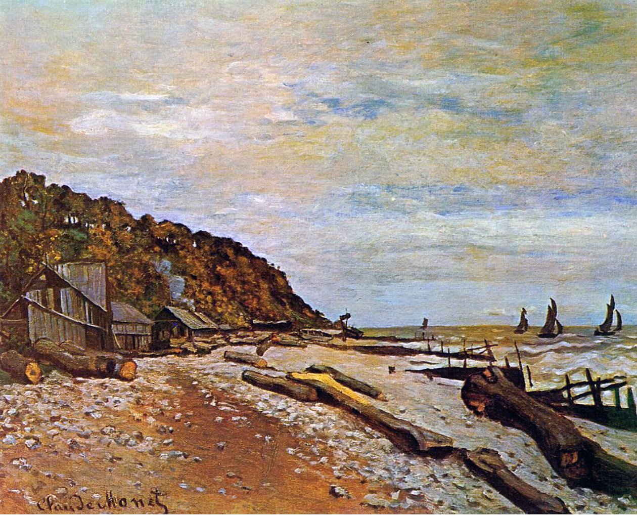 Honfleur yakınlarındaki tersane, 1864 by Claude Monet