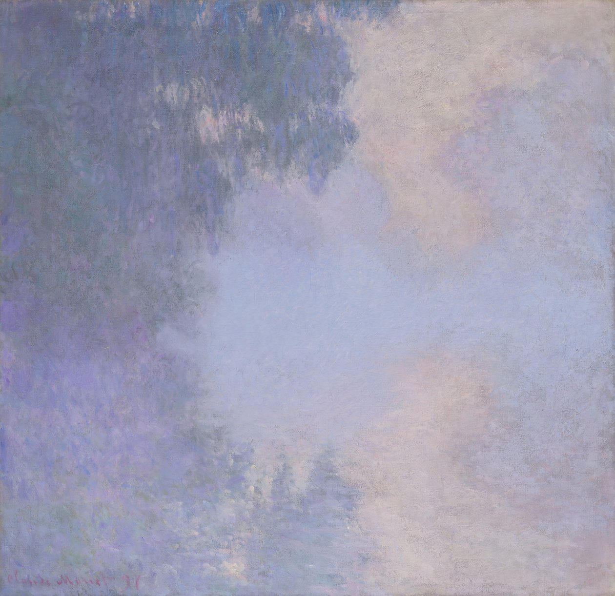 Giverny Mist yakınlarındaki Seine dalı, 1897. by Claude Monet