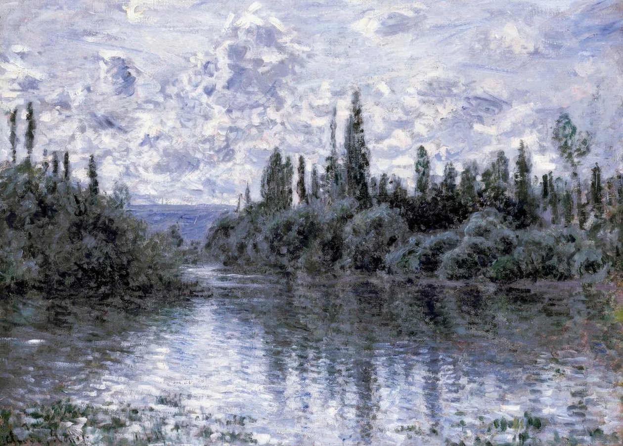 Vétheuil yakınlarındaki Seine Kolu by Claude Monet