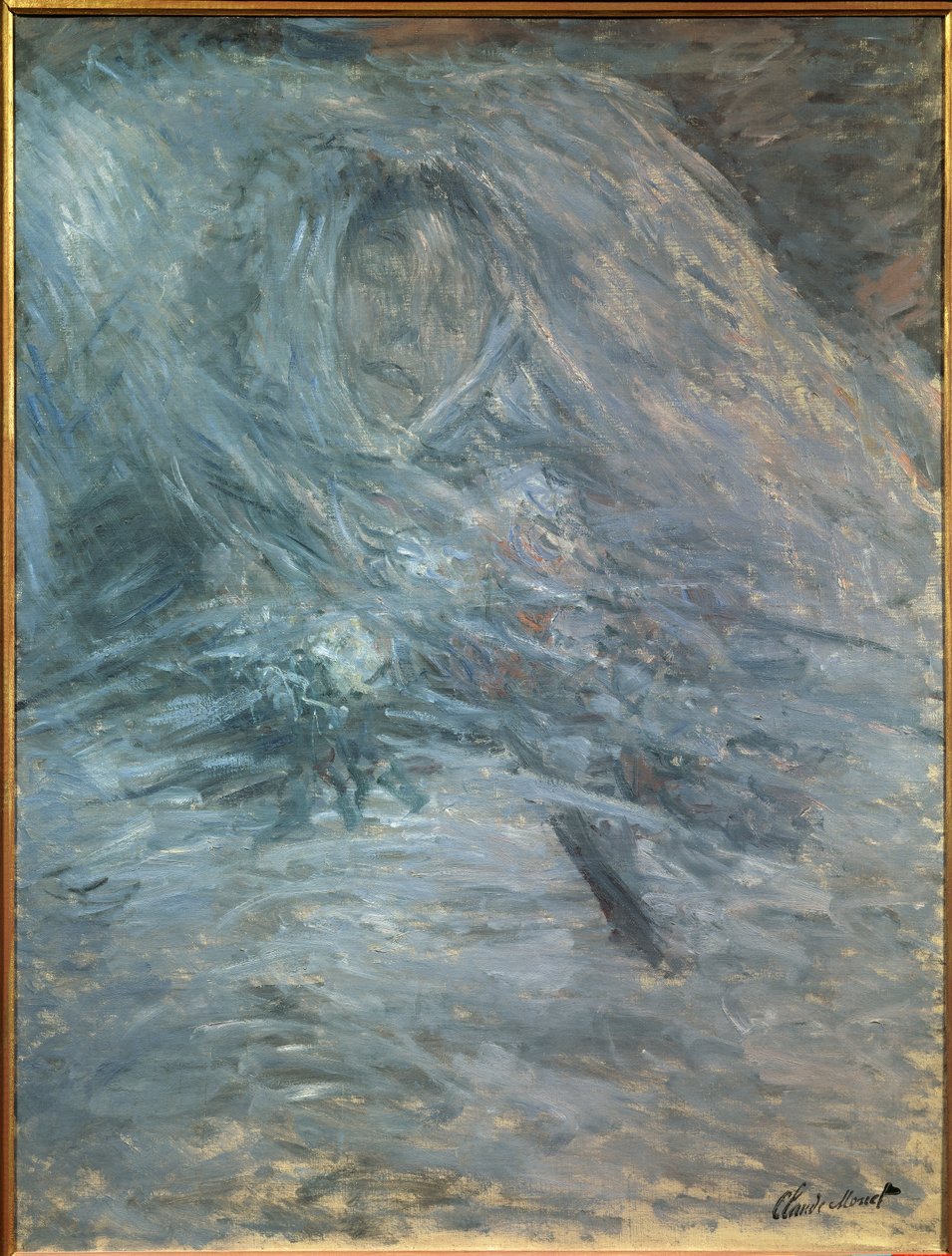 Camille ölüm döşeğinde (sanatçının ilk karısı 1847-1879) by Claude Monet