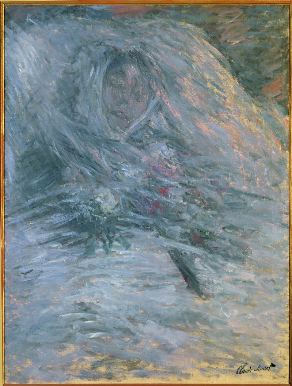 Camille ölüm döşeğinde (tuval üzerine yağlıboya) by Claude Monet
