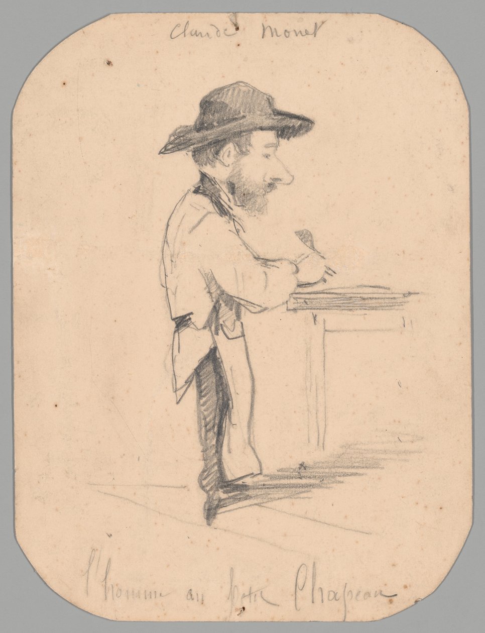 Küçük Şapkalı Bir Adam Karikatürü by Claude Monet