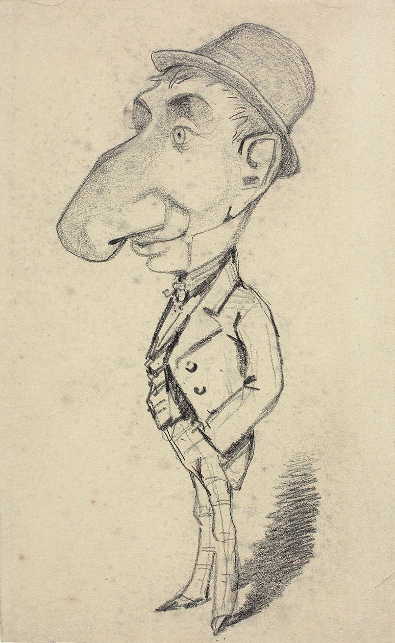Büyük Burunlu Bir Adamın Karikatürü by Claude Monet