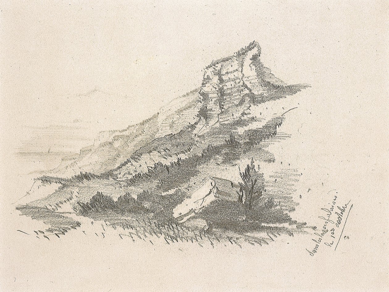 Ste Adresindeki Uçurum, 1857 by Claude Monet