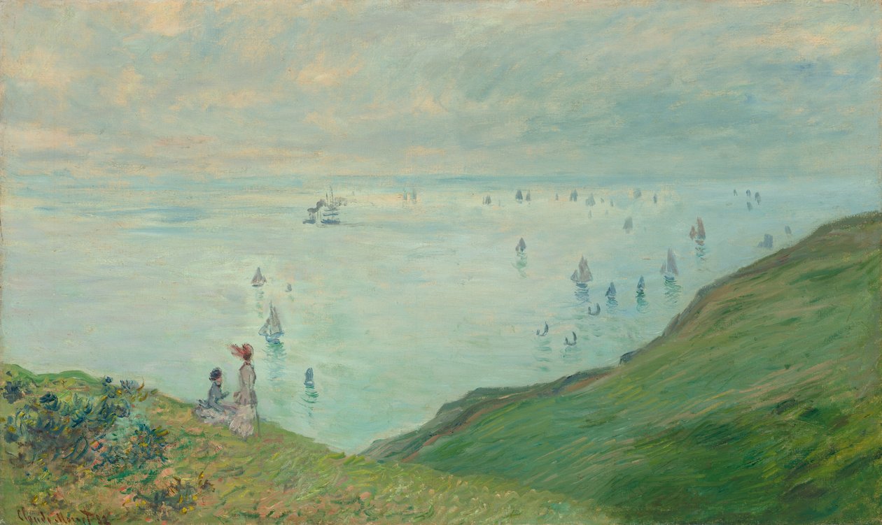 Pourville'deki Kayalıklar by Claude Monet