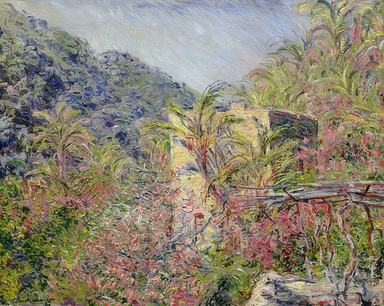 Das Gran Sasso Tal im Sonnenschein (Sasso Vadisi, güneş etkisi). 1884 by Claude Monet