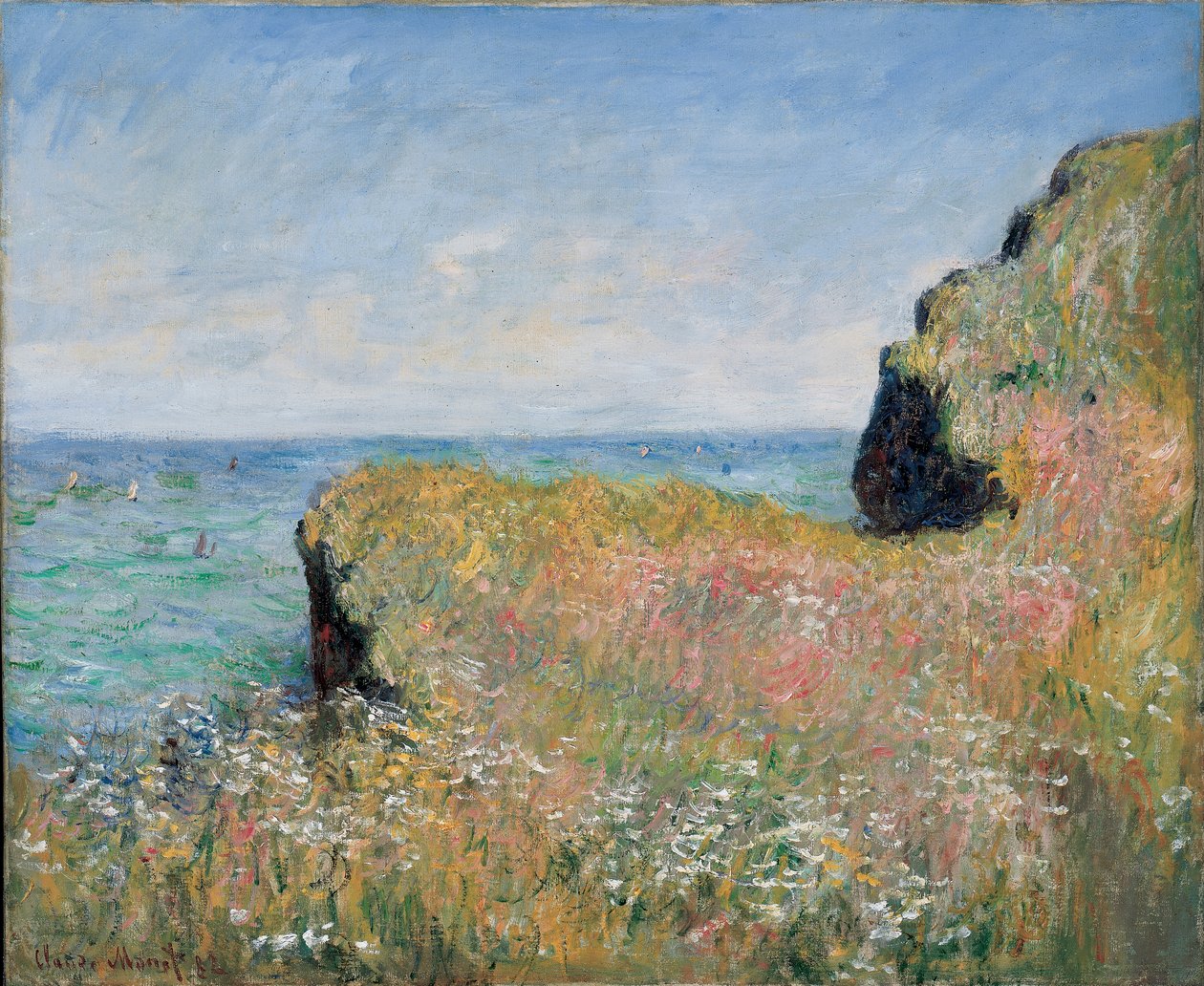 Uçurumun Kenarı, Pourville, 1882 by Claude Monet