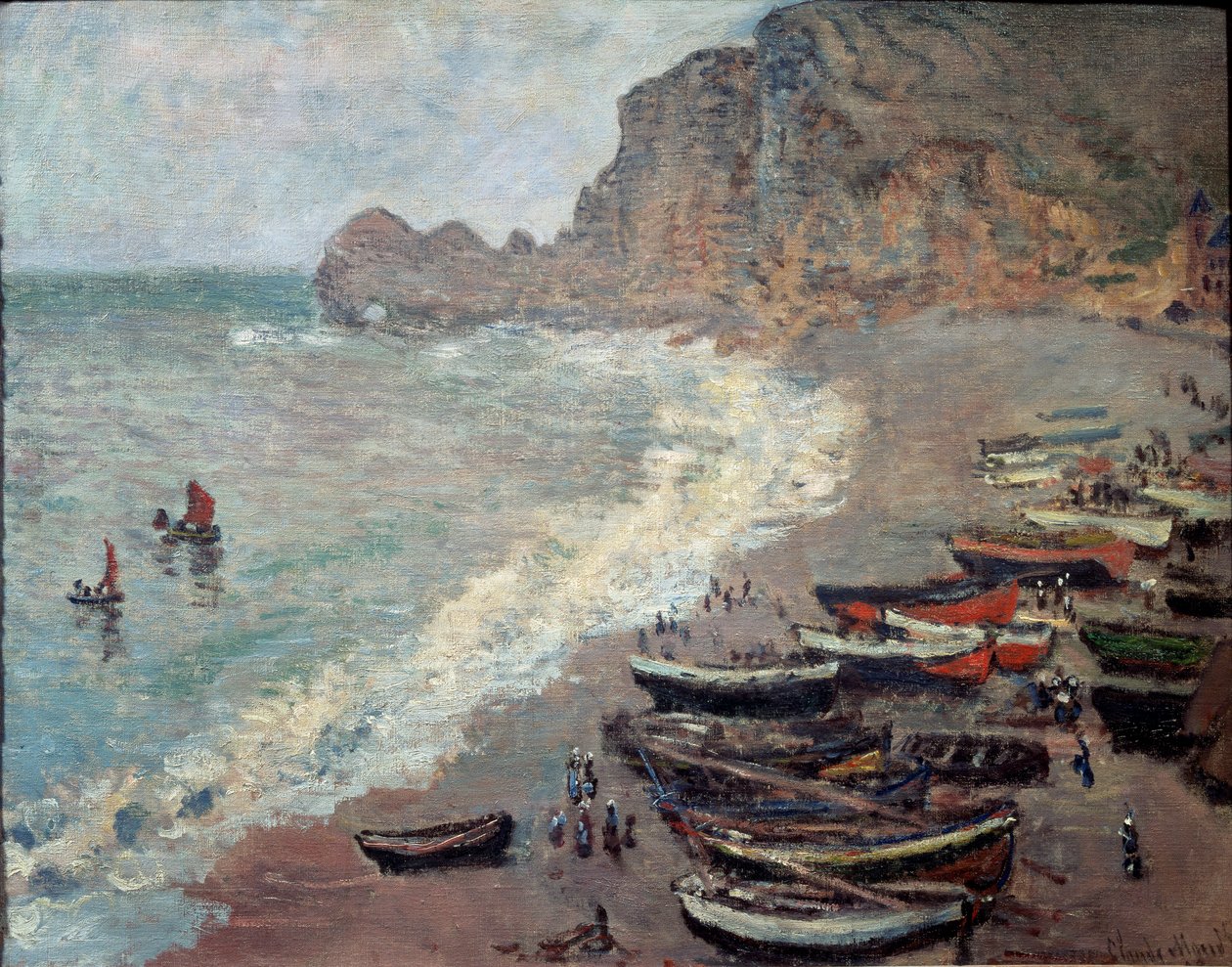 Etretat, plaj ve Porte d