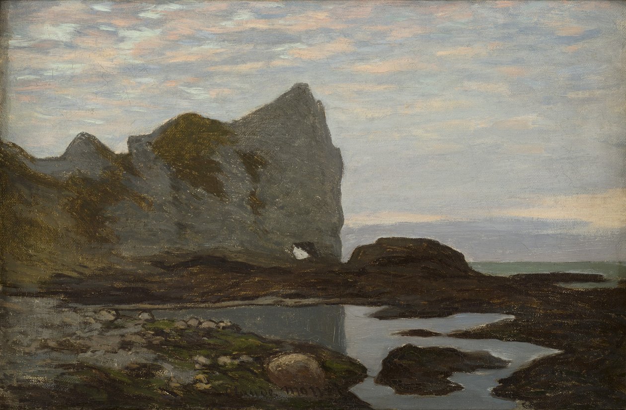 Etretat, yaklaşık 1864. by Claude Monet