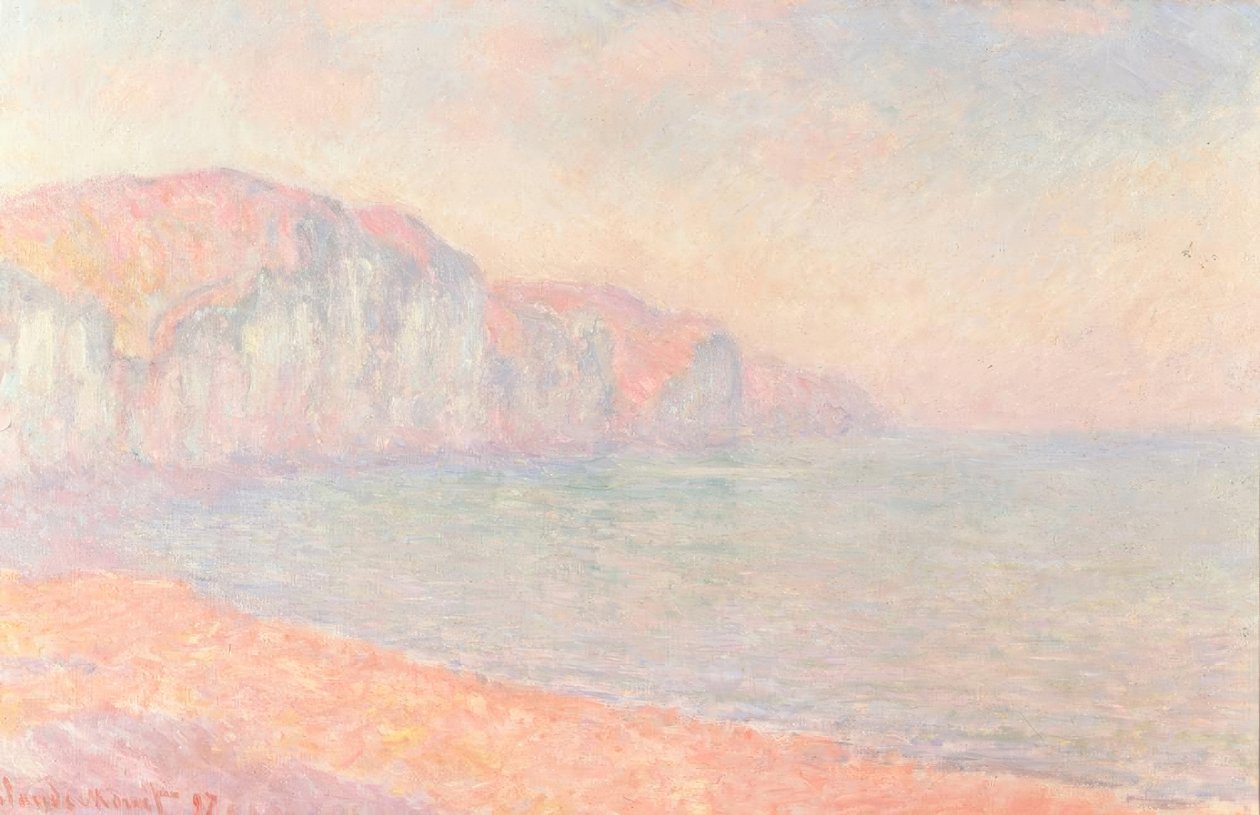 Sabahları Pourville Kayalıkları by Claude Monet