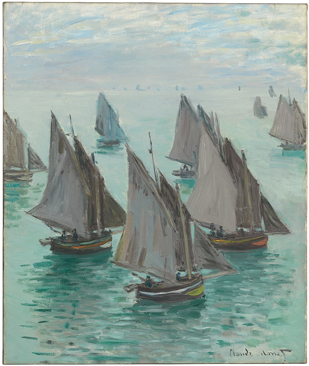 Balıkçı Tekneleri, Sakin Deniz, 1868 by Claude Monet