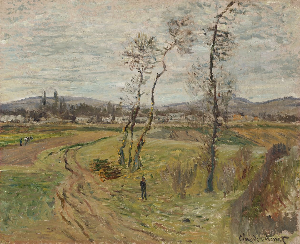 Gennevilliers Ovası; Gennevilliers Ovası, 1877 by Claude Monet