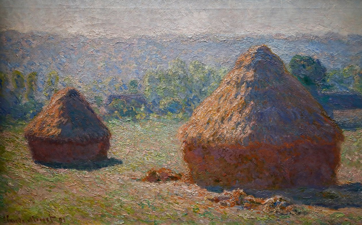 Samanlık, yaz sonu by Claude Monet