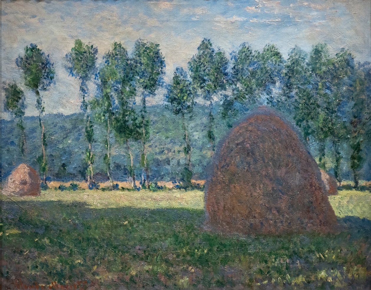 Giverny yakınındaki samanlık by Claude Monet
