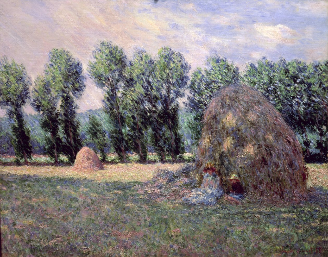 Saman yığınları, 1885 by Claude Monet
