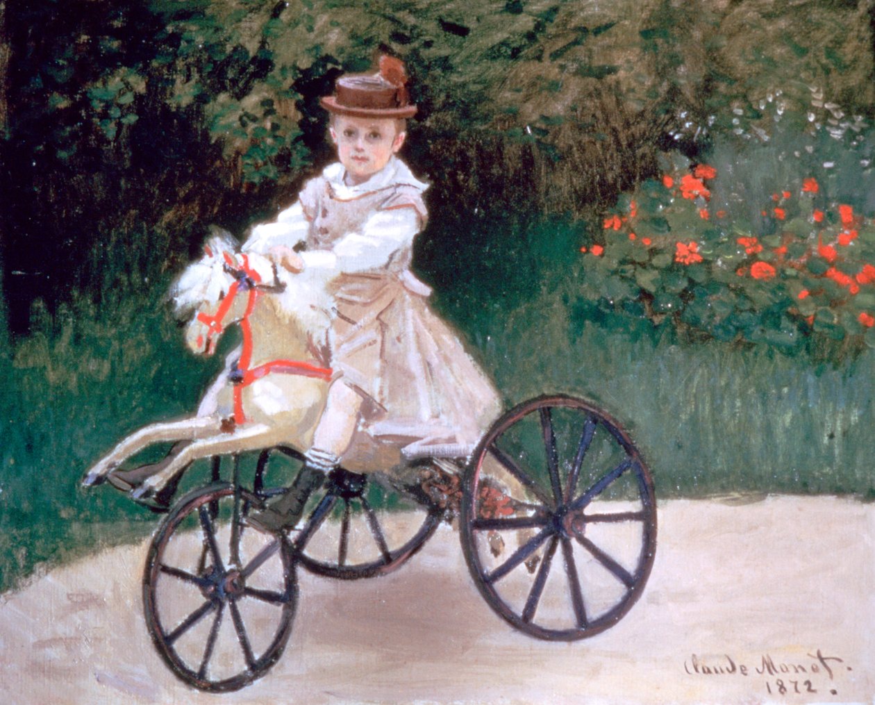 Jean Monet mekanik bir at üzerinde, 1872 by Claude Monet