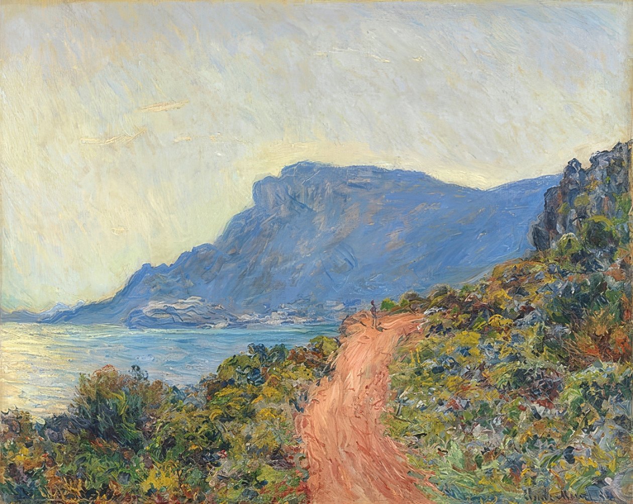 La Corniche nahe Monako. 1884 by Claude Monet