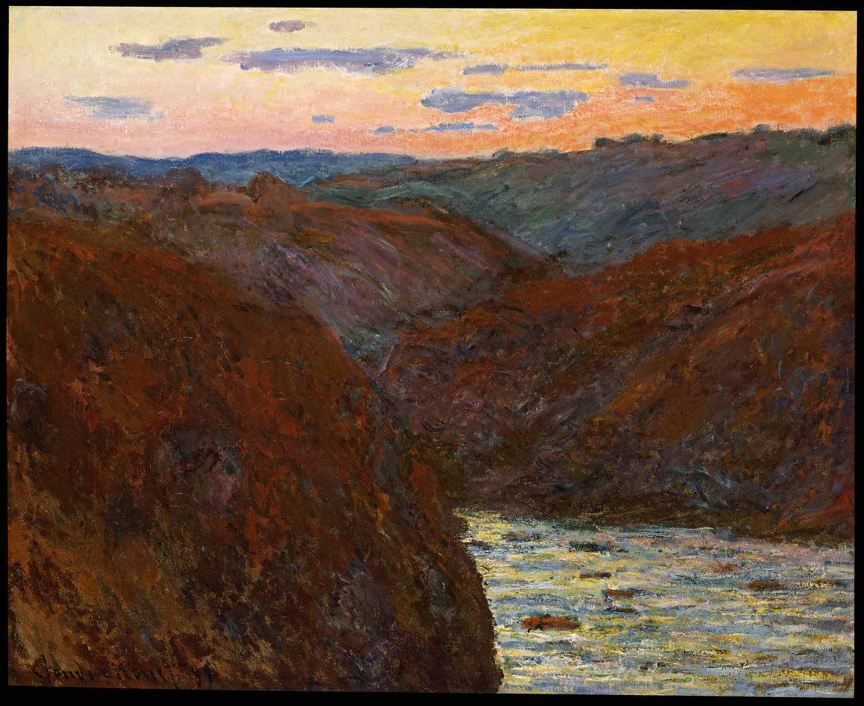 La Creuse, Gün Batımı by Claude Monet