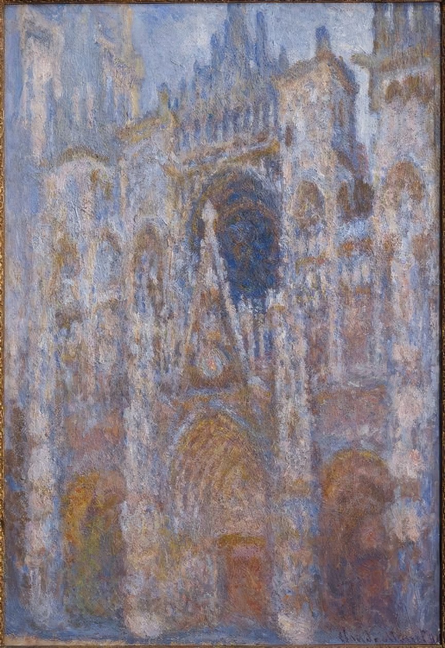 Rouen Katedrali. Kapı, sabah güneşi. armoni by Claude Monet