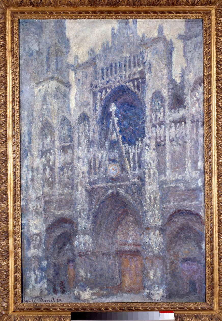 Notre Dame de Rouen katedrali, portal, gri hava, gri uyum Resim Claude Monet (1840-1926) 1892 Güneş. 1x0.65 m Paris, musee d