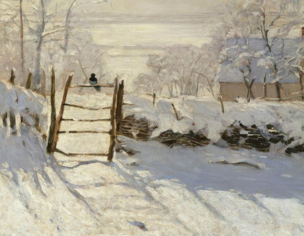 La pie (Saksağan) by Claude Monet