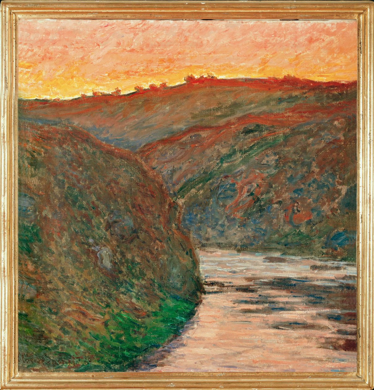 La vallee de la Creuse, soleil couchant (tuval üzerine yağlıboya) by Claude Monet