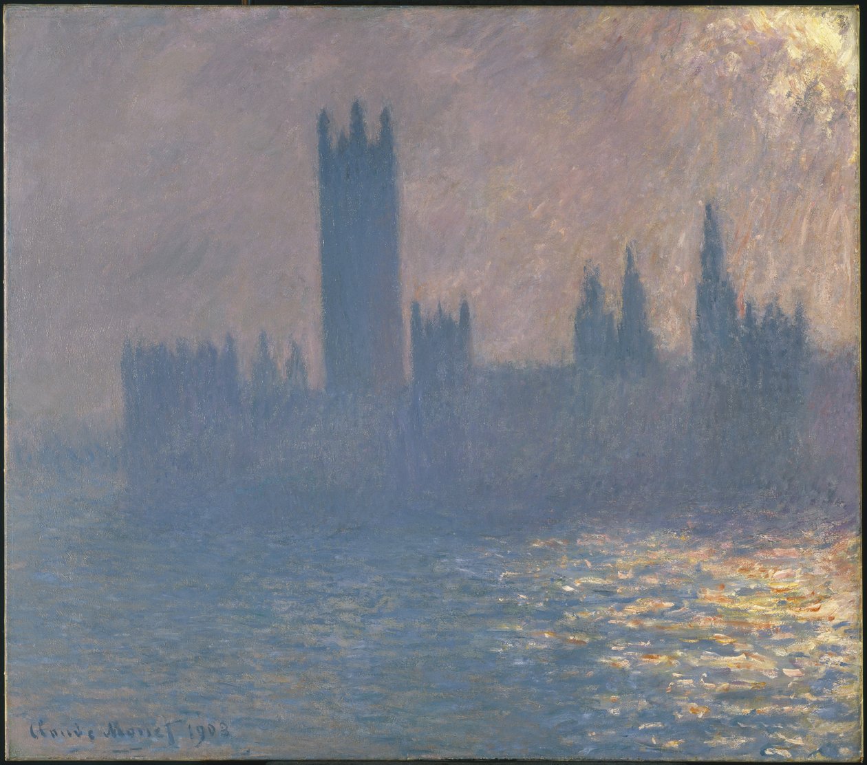 Parlamento, güneş etkisi by Claude Monet